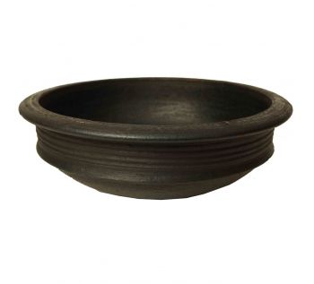 Black Clay Pot / Earthen Pot for Cooking 2 Liter