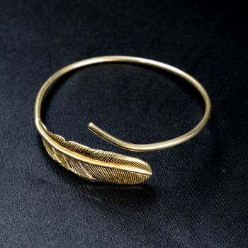 Handcrafted Golden Brass Bracelet - Jaipur Artisan made