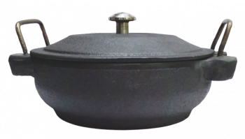 Cast Iron Pre-Seasoned Kadai with Lid for Healthy cooking – 18 Cm