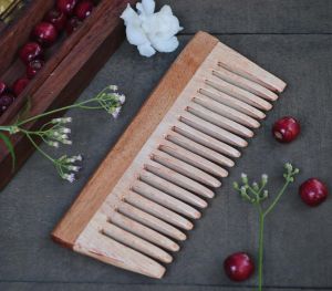 Neem Wood Handcut Hair Comb (Small - Size 5.3 Inch) | Nature Friendly