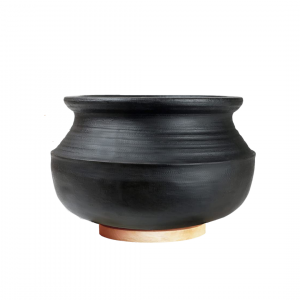 Black Earthen Handi Pot / Seasoned Clay Handi Pot 2 Litrs 