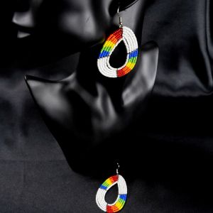 Handcrafted Zulu Maasai Earrings | African Beaded Ring/Circle Shaped